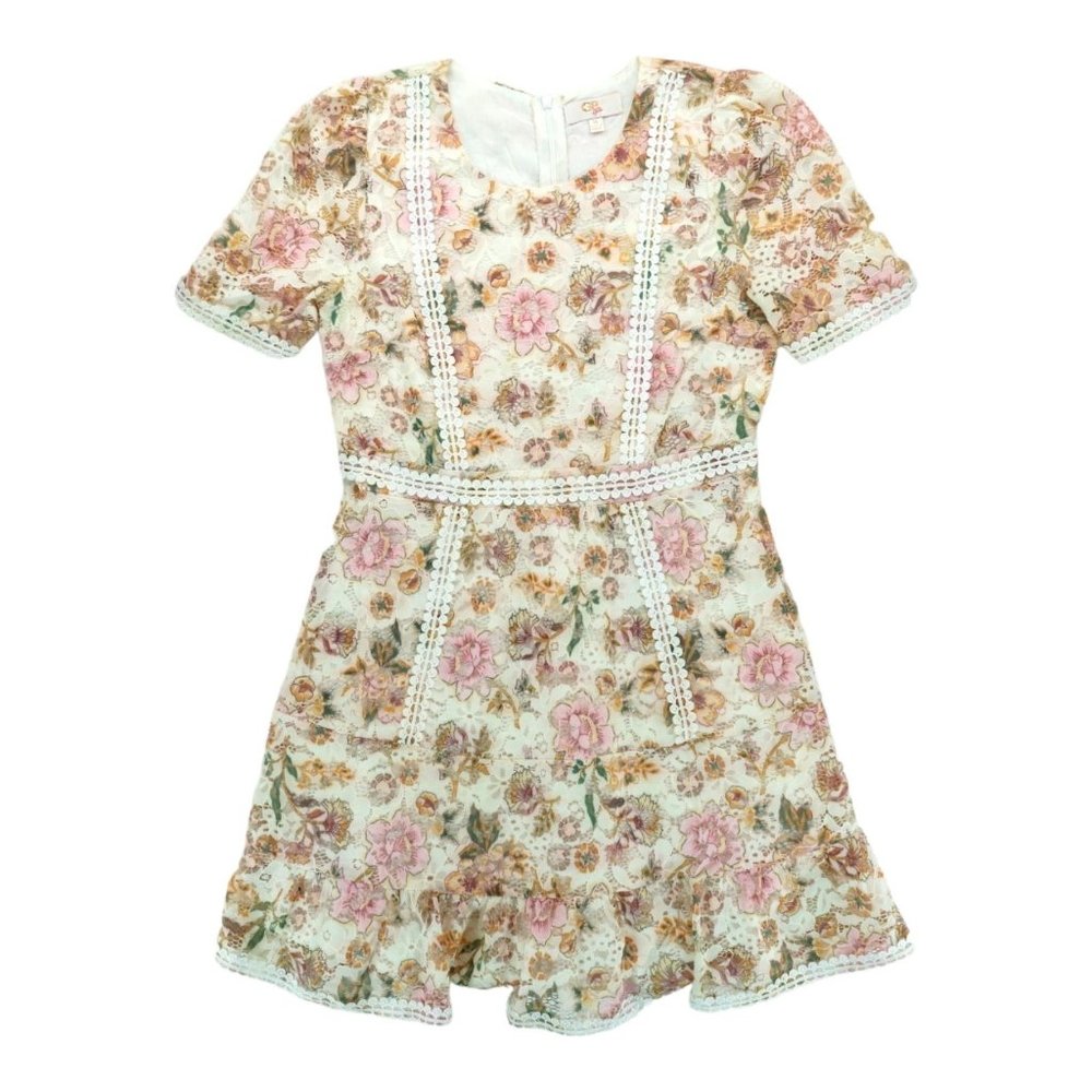 GB‎ Gianni Bini Girls Floral Dress Size 16 Short Sleeves